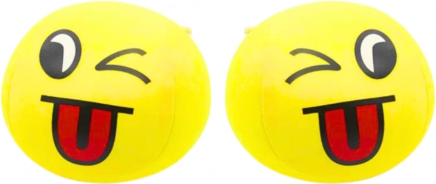 Měkký míček Emoji žlutý 9 cm