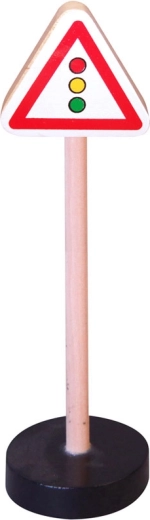 Dřevěná dopravní značka – Pozor semafor
