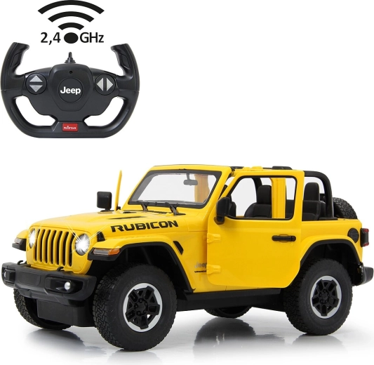 Jamara Jeep Wrangler JL 1:14 žluté RC auto 2,4 GHz s manuálně otevíracími dveřmi