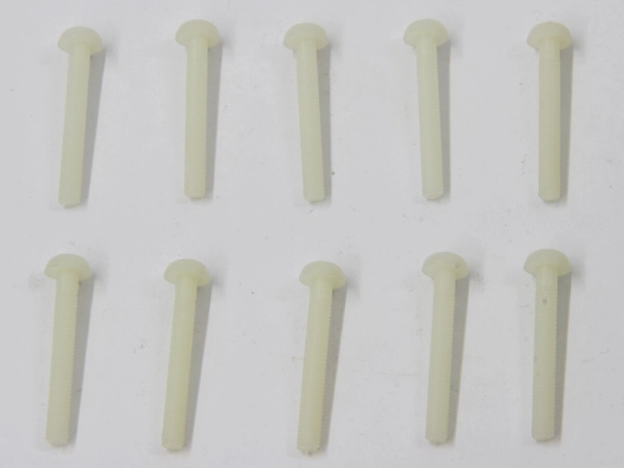 Plastové šrouby s půlkulatou hlavou a křížovou drážkou M4 × 30 mm, 10 ks