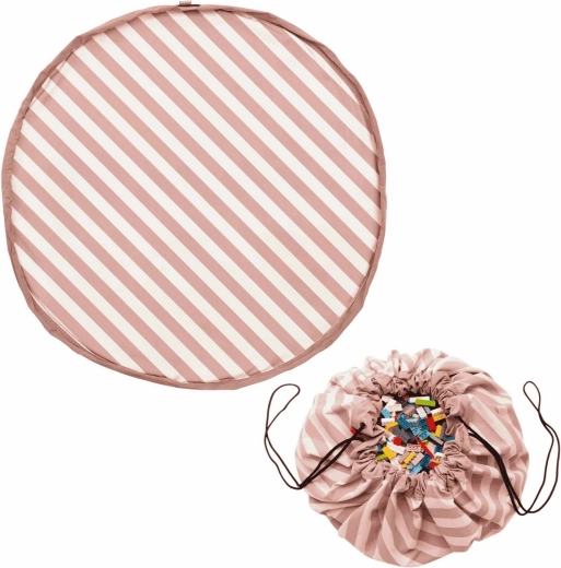 Play&Go Noomad original hrací deka a vak na hračky stripes pink - 1 kus