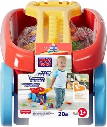 MEGA BLOKS vozík s kostkami pro malé děti
