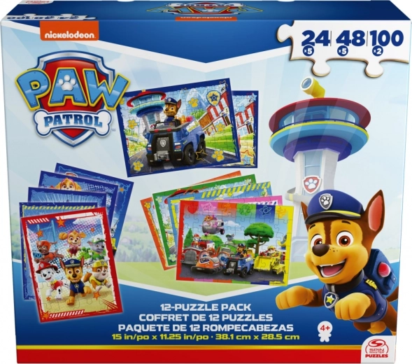 Puzzle PAW PATROL 12 v 1 – sada 12 skládaček