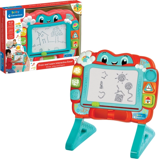 Baby Clementoni moje interaktivní magnetická kreslicí tabule 2v1