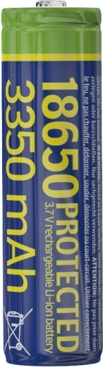 Chráněný li-ion akumulátor 18650 3,7 v 3350 mah