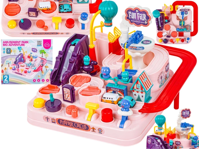 Interaktivní překážková dráha s autíčky a skluzavkou