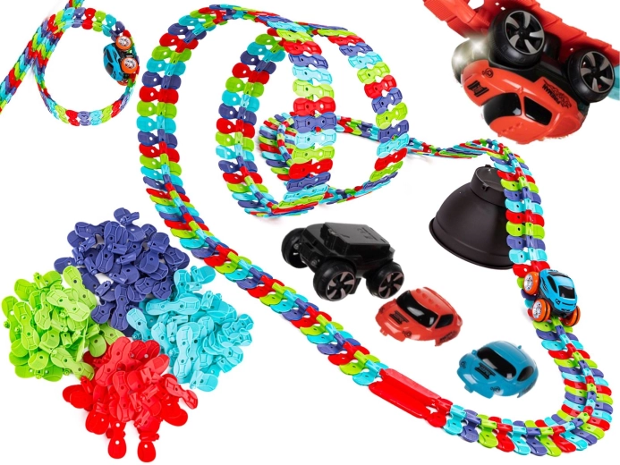 Elastická závodní autodráha 184 dílů