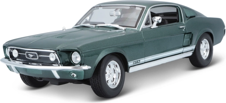 Maisto model auta Ford Mustang gta fastback 1967 1:18 zelený kovový