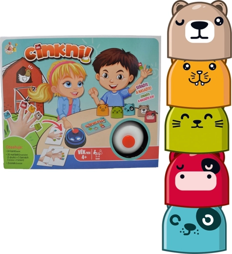 Studo Games Cinkni! postřehová hra se zvonkem a maňásky