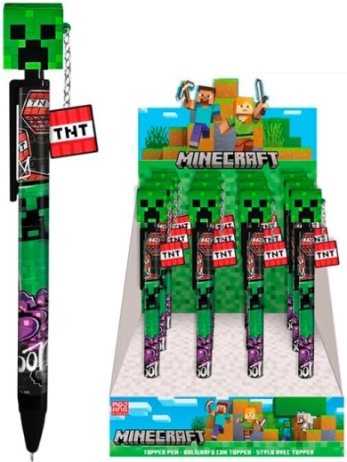 Minecraft kuličkové pero s 3D topperem