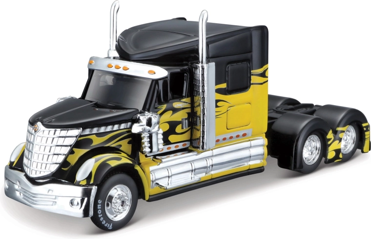 Maisto Design Custom Rigs International Lone Star černo-žlutý 1:64