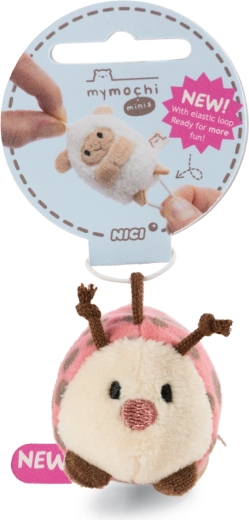 Plyšový přívěsek beruška Dozz MyMochi Minis s elastickou smyčkou 5 cm