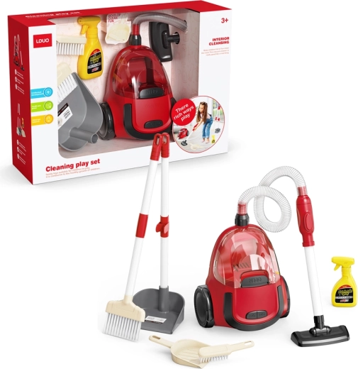Dětský podlahový vysavač na baterie s příslušenstvím