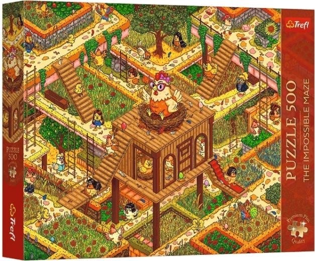 Puzzle Premium plus 500 dílků vtipná kuřátka