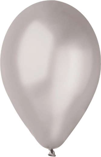 Metalické balónky stříbrné 25 cm