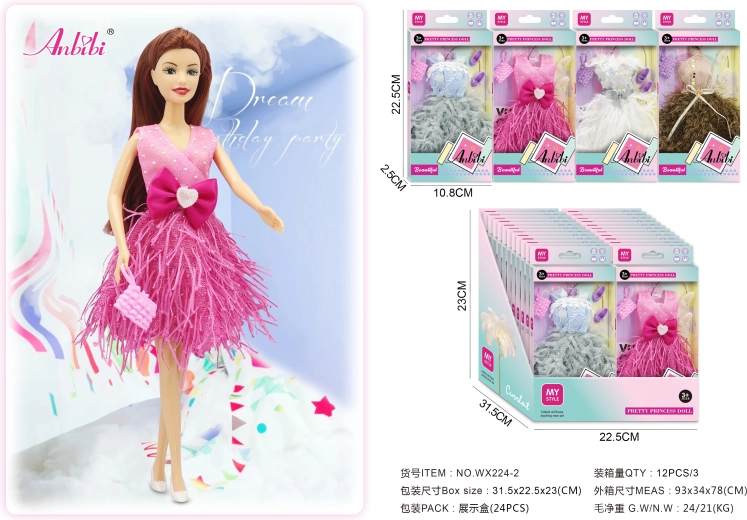 Módní šaty pro panenky – více druhů