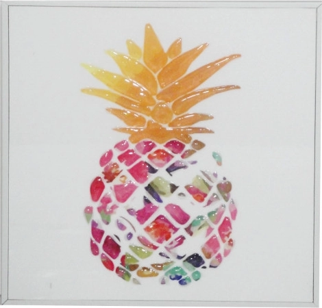 Obraz s ananasem 20 × 20 cm v rámu