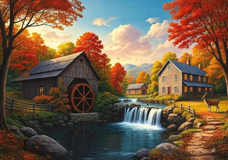 Puzzle jelen u splavu 1000 dílků