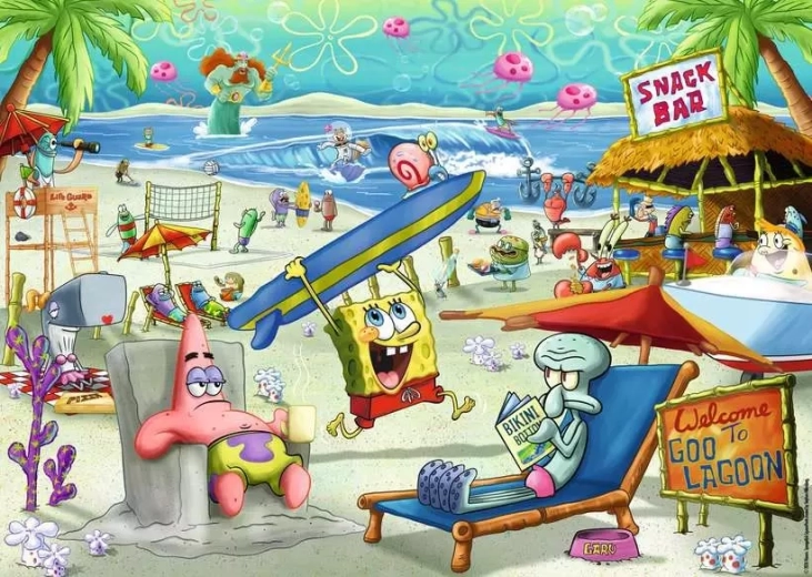 Puzzle RAVENSBURGER Spongebob 1000 dílků