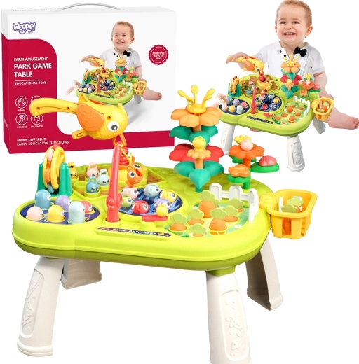 WOOPIE Baby interaktivní vzdělávací Montessori stolek 8 v 1