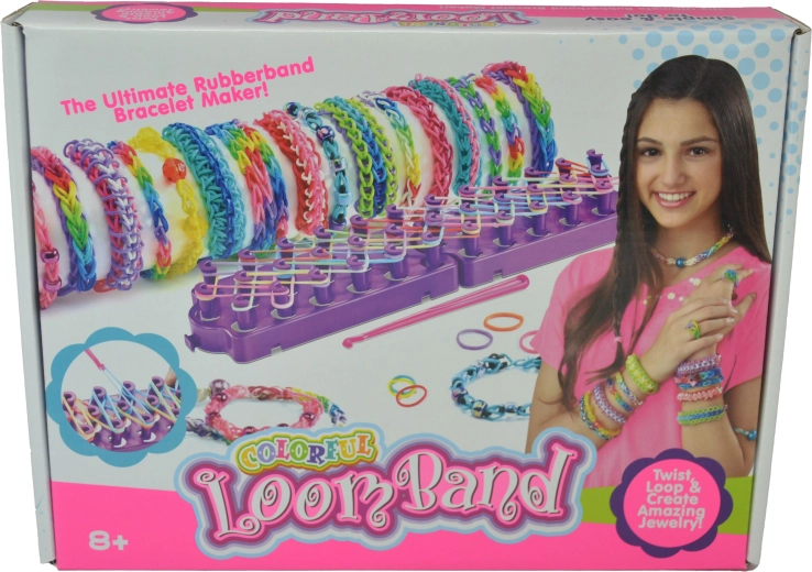 Kreativní sada gumiček 1200 ks s pletacím stavem