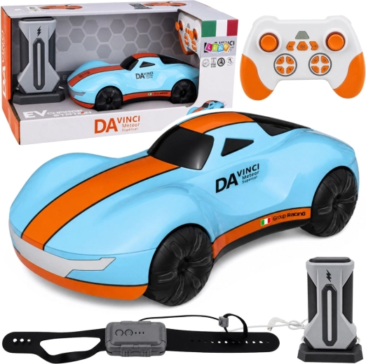 Závodní RC auto na dálkové ovládání s ovládáním gesty, LED světly a kouřovým efektem, 1:16 - 1 kus