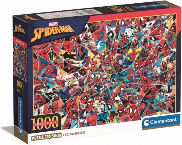 Puzzle 1000 dílků Impossible SPIDER-MAN Compact – CLEMENTONI