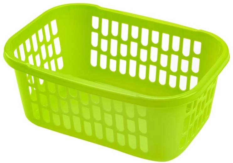 Plastový úložný košík HEIDRUN 39 × 28 × 16 cm, mix barev