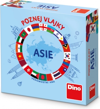 Dino cestovní hra Poznej vlajky Asie