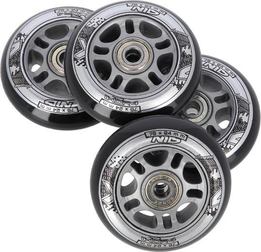 Sada koleček na inline brusle 76 × 24 mm s ložisky ABEC 9 NILS EXTREME