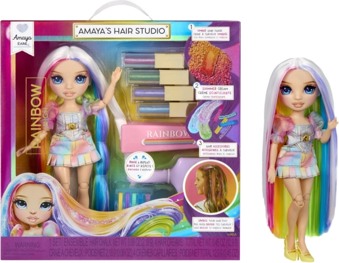 Rainbow High vlasové studio s panenkou Amaya Raine