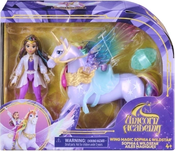 Unicorn Academy kouzelná křídla Wildstar a Sofia 11 cm