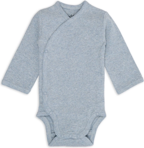 Lodger zavinovací body s dlouhým rukávem melange blue fogg, vel. 62