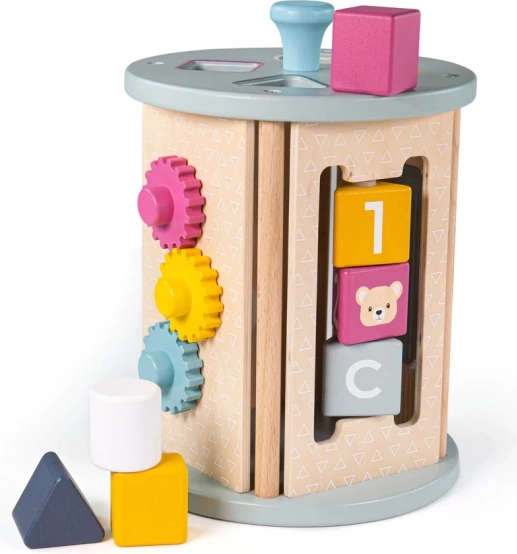 Motorická aktivní válec BIGJIGS TOYS z FSC dřeva