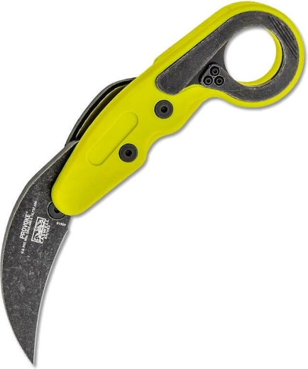CRKT Provoke Zap kapesní karambit s kinematickým otevíráním, zelený