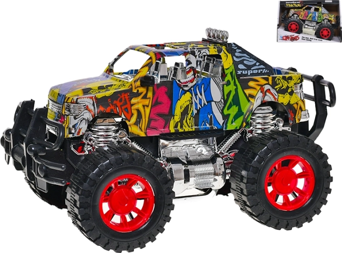 Auto off-road s graffiti designem 24 cm na setrvačník