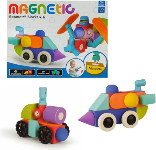 Magnetické pěnové stavební kostky Tong LE (35 dílů)