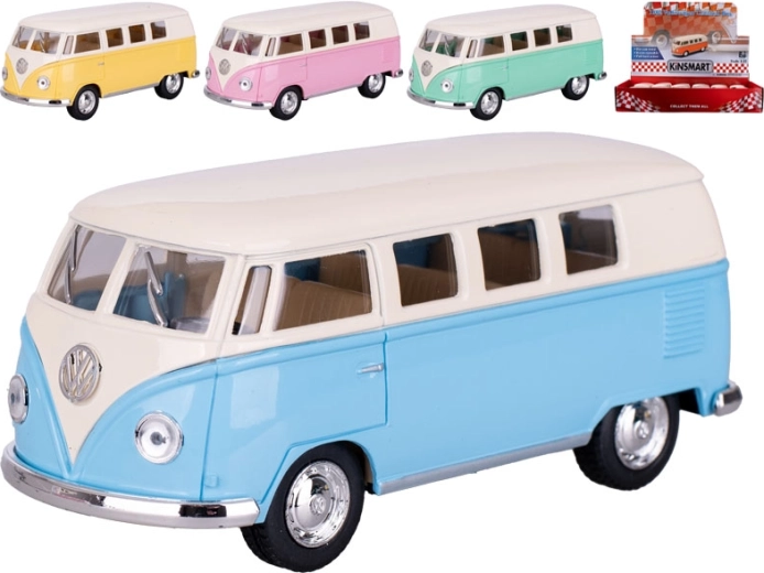 Kinsmart kovový model Volkswagen Classic Bus 1962 na zpětný chod, 13 cm