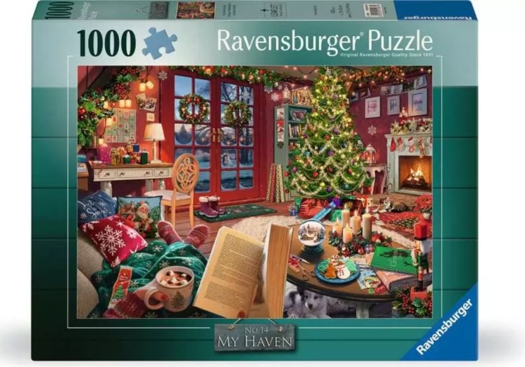 Ravensburger puzzle My Haven: Vánoční předsíň 1000 dílků