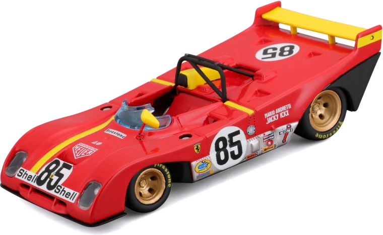 Bburago Ferrari 312P 1972 závodní model v měřítku 1:43