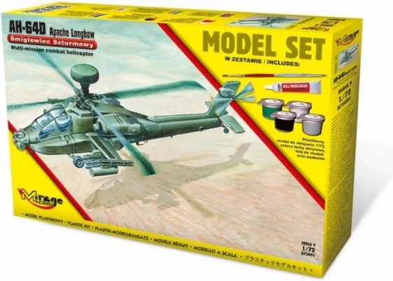 AH-64D Apache Longbow americký útočný vrtulník – stavebnice 1:72