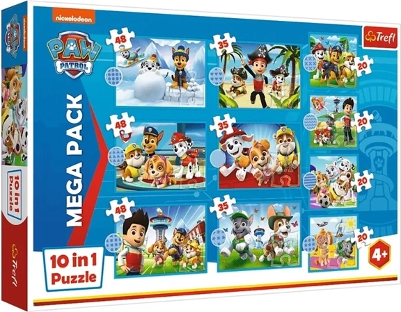 Puzzle 10v1 Družný tým Tlapkové patroly
