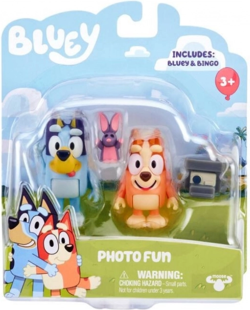Figurky Bluey a Bingo - Fotografie Zábava Set