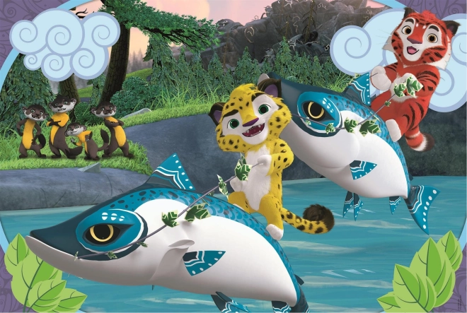 Puzzle CLEMENTONI Leo a Tig na vodě MAXI 24 dílků