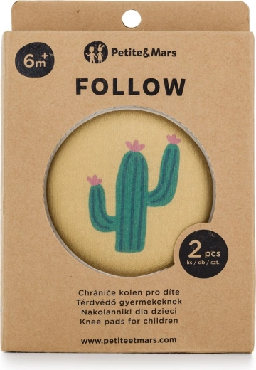 Petite&Mars elastické chrániče kolen na lezení Follow Intense Ochre