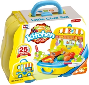 Kuchyňská sada v kufříku pro děti ve tvaru autíčka