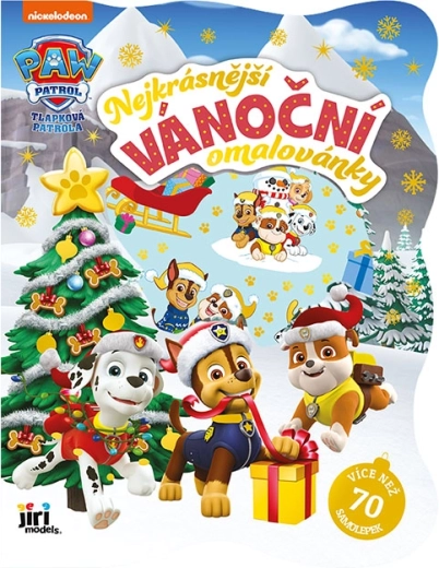 Vánoční omalovánky se samolepkami Tlapková patrola