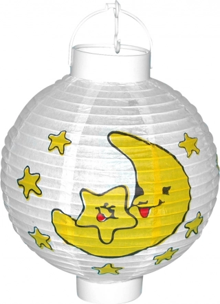 Lampion Měsíc a Hvězdy na Baterie 20 cm
