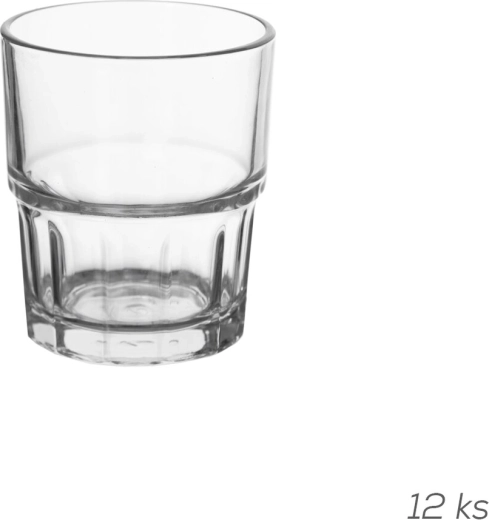 Stohovatelná sklenice 0,2 l čirá (12 ks)