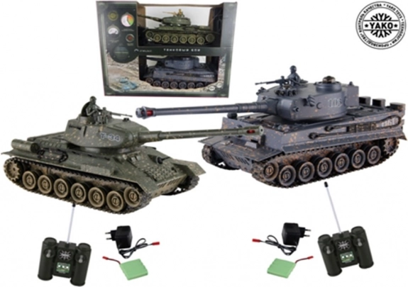 Sada dálkově ovládaných tanků T-34 vs Tiger 1:28 (2 ks)
